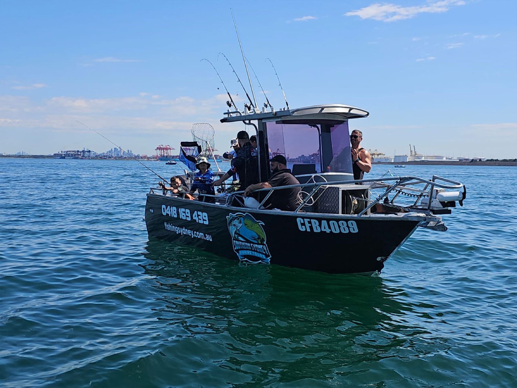 Deep water fishing off Port Hacking
